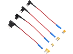 Adaptador de porta-fusível de 12 V em cobre e PVC para veículos, instalação