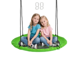 Balanço ninho pássaro S/MARCA, Ø110cm, 4 argolas, metal oxford, verde