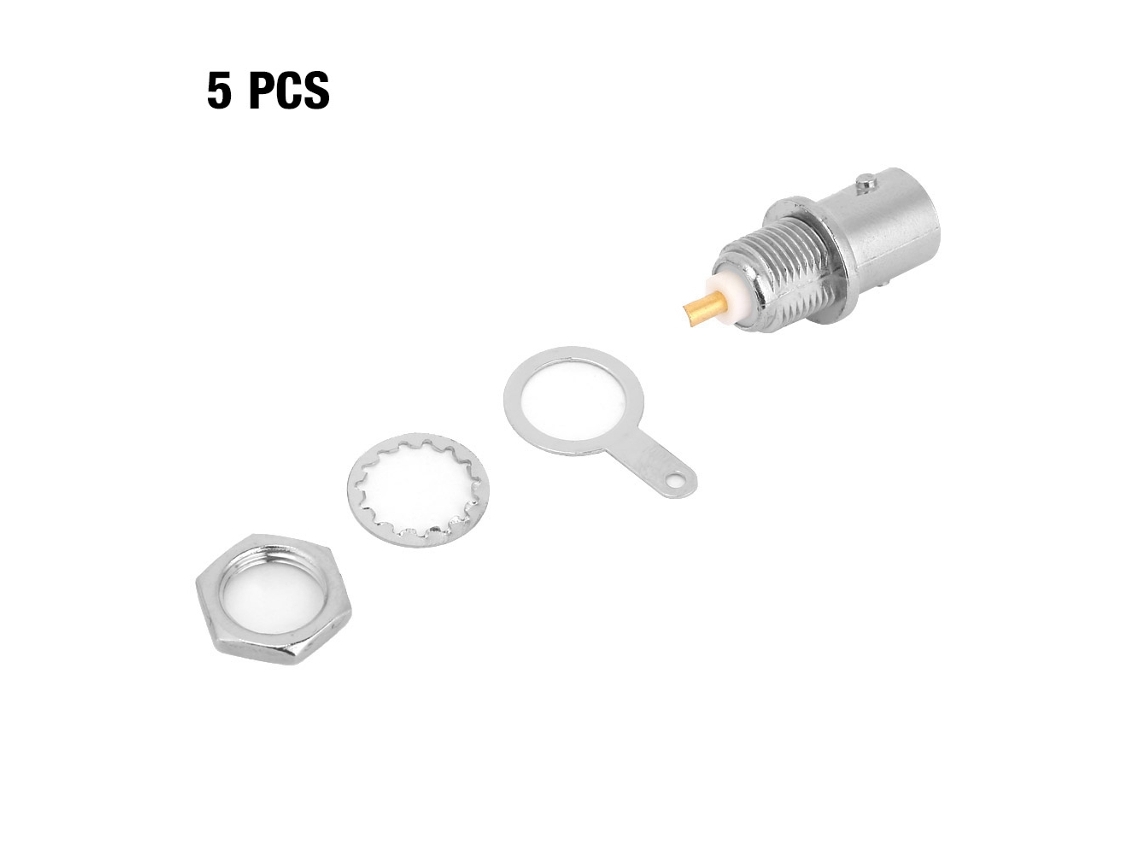 5pcs Conector Rf Bnc Macho De Cobre Q9 Coaxial Para Transmissão De Baixa Frequência