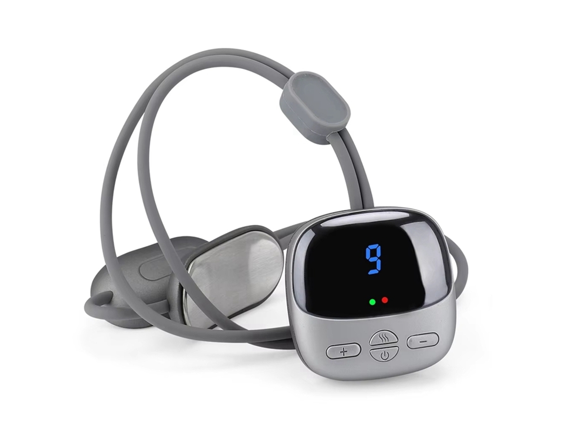 Aa20 - Massageador Inteligente Para Pescoço, Ombros E Coluna Cervical, Compressas Quentes, Artefato, Drenagem, Proteção Da (cinza)