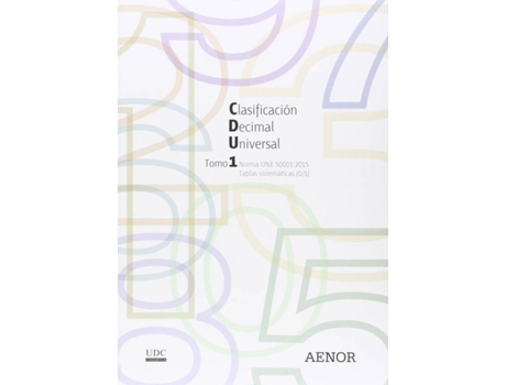 Livro Clasificación Decimal Universal Completa de Vários Autores (Espanhol)