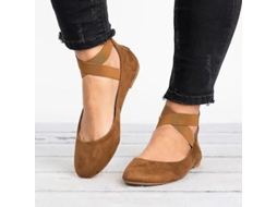 2026 zapatos de Danza Ballet para Mujer com Cinta Cruzada no Tornozelo e Sola Plana