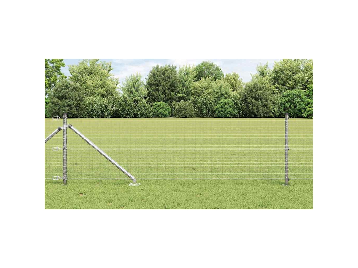 Vidaxl Cerca De Arame Soldado Com Espinhos 50 X 0,6 M Aço Galvanizado