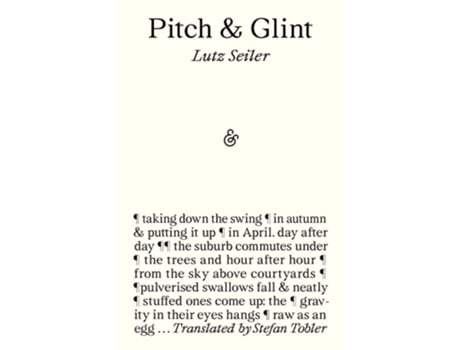 Livro Pitch amp Glint de Lutz Seiler (Inglês)