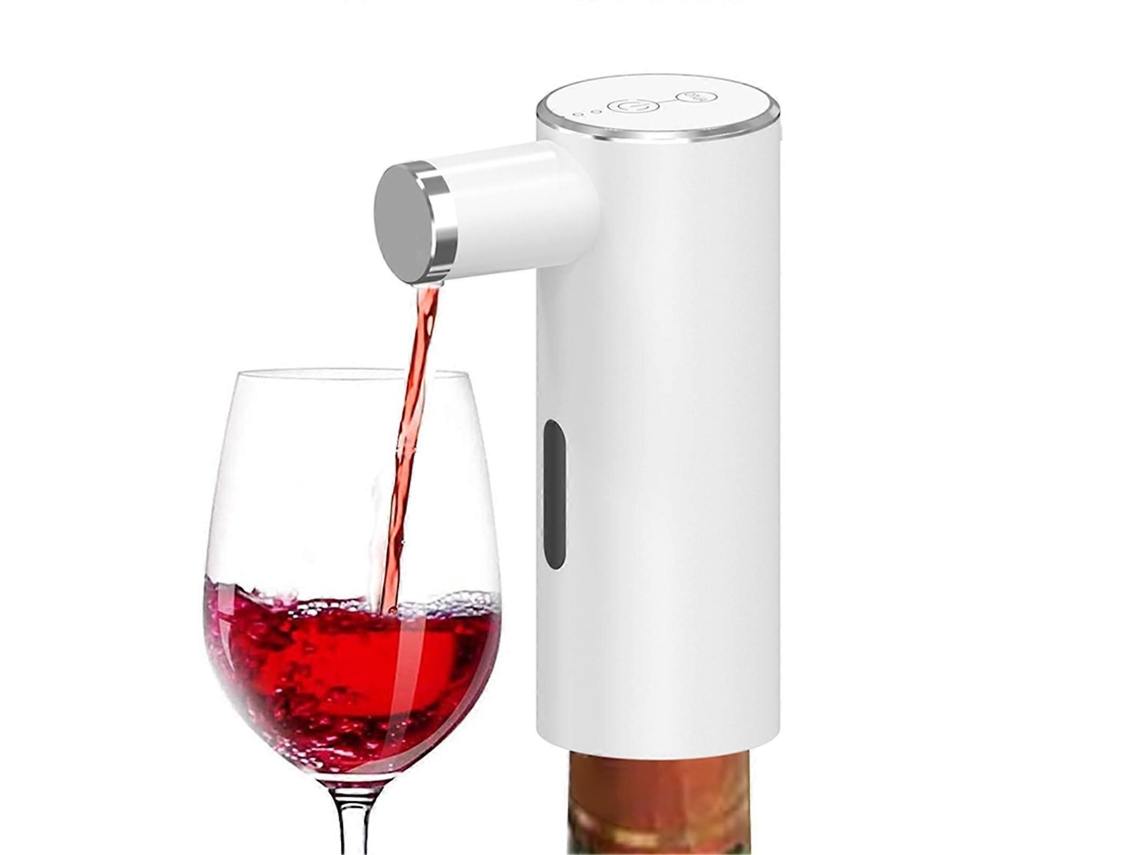 Aerador De Vinho Elétrico E Dispensador Automático Com Acionamento Inteligente Por Infravermelho, Oxigenação Rápida, Branco.