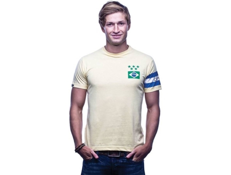T-shirt para Homem COPA FOOTBALL Brasil Amarelo para Futebol (M)