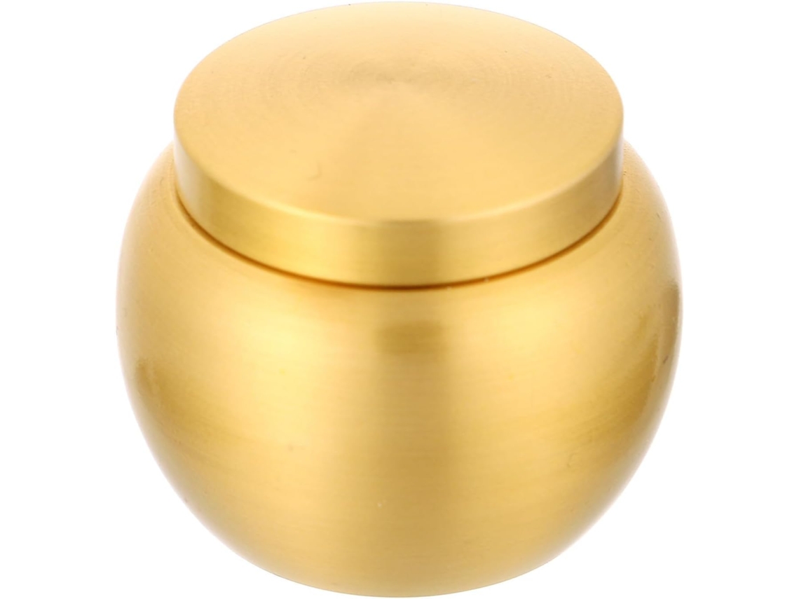 Iplusmile Recipiente Para Pó E Chá Em Cobre Dourado, Mini, Resistente E Com Design Delicado Criativo, Ideal Para