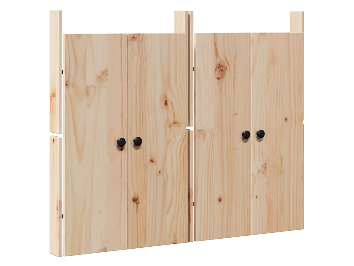 Conjunto 2 Porta De Cozinha Vidaxl Creme Madeira De Pinho Maciça (50 X 9 X 82 Cm)