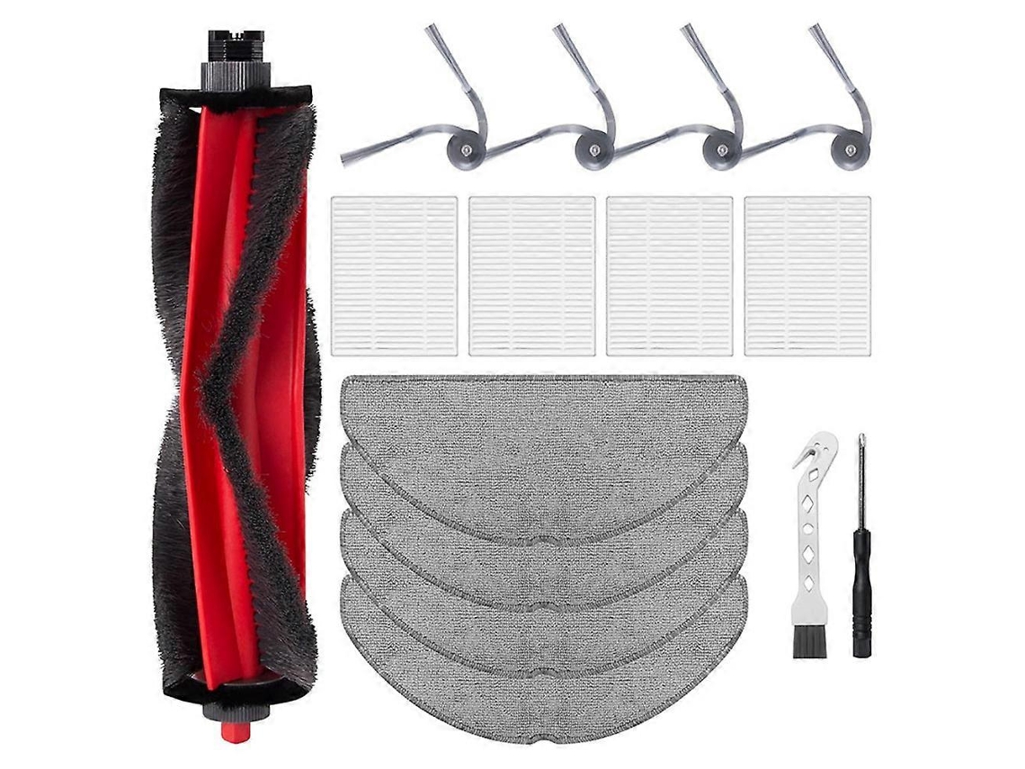 Conjunto de 15 Peças Reposição para Aspirador de Pó Roborock Q7 M5/ M5+/ L5: Escova Principal, Filtro Hepa e Panos de Limpeza BRILVIBERA
