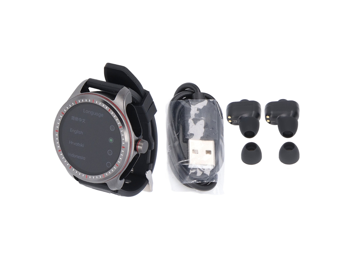 Relógio Inteligente EOOCOO com fone de ouvido Bluetooth 2 em 1, esportes e NFC