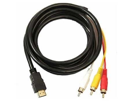 2pcs Hdmi Rca 3 Cable Hdmi To Rca Converter Adapter Cable Hdmi One Way Transmission Transmitter Cord 1.5m Rca Zmliyecqnq