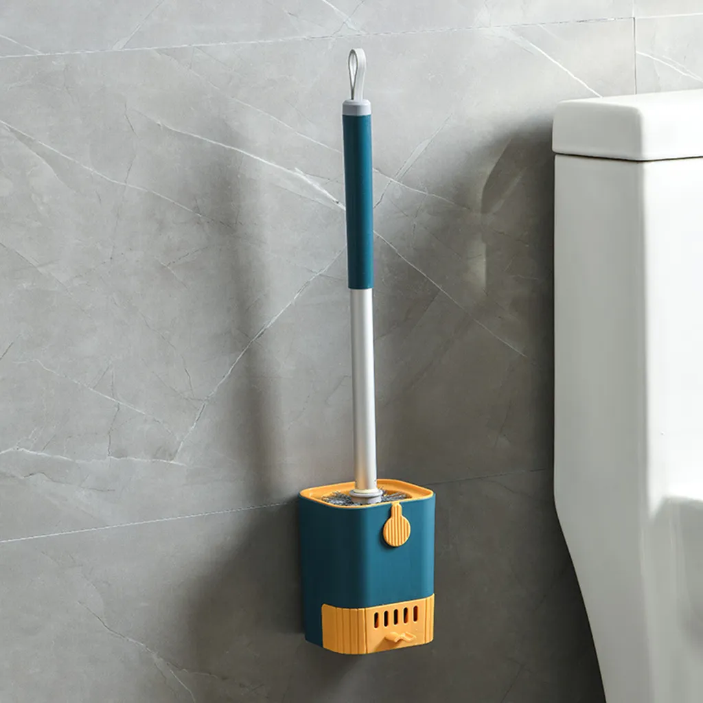 Escova sanitária de parede e chão com suporte, cabo longo e secagem rápida | AQUAFORGE