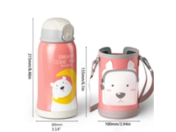 Garrafa Térmica De Aço Inox De 550 Ml Com Design De Animais, Ideal Para Viagens E Para Crianças. Ly Ebike