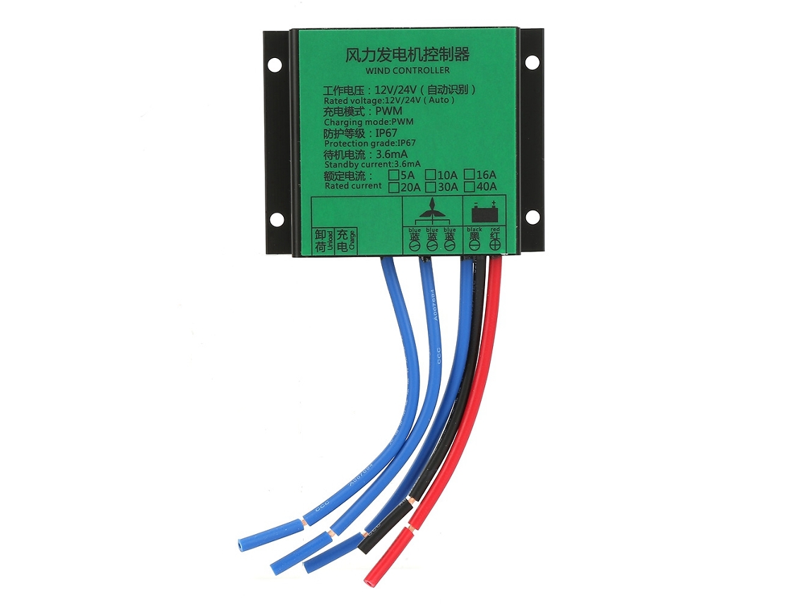 Controlador de Carga para Gerador Eólico Turbina 12v/24v Impermeável