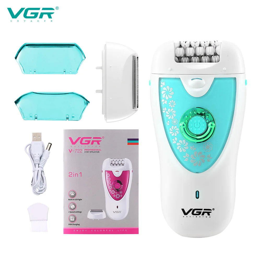 (verde) Depilador Elétrico Multifuncional Feminino