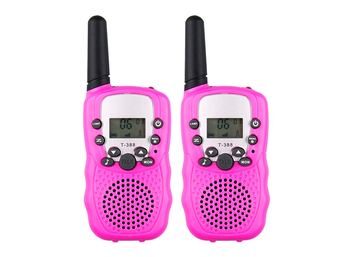 Walkie Talkie De Brinquedo Portátil Para Crianças De Longa Distância, Rosa Brilvibera