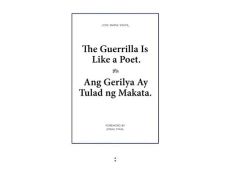 Livro The Guerrilla Is Like A Poet De Jose Maria Sison (inglês)