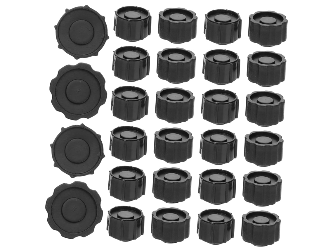 Pacote Com 50 Tampas Pretas De Pp Para Uso Industrial.