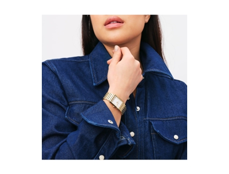 Relógio feminino DANIEL WELLINGTON com ligação de 9 elos em ouro 22