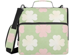 Organizador De Fichário Escolar Clover St Patrick S Day Blush And Cream Com 3 Argolas 1, 5 Polegadas, Alça De Ombro