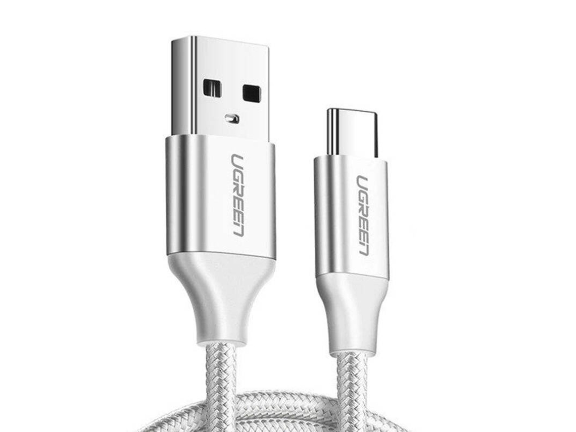 Cabo Usb Para Usb C Ugreen Us288, Qc3.0, 0,25 M (branco)