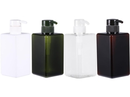 Conjunto De 4 Frascos Petg Recarregáveis De 450ml Para Gel E Shampoo