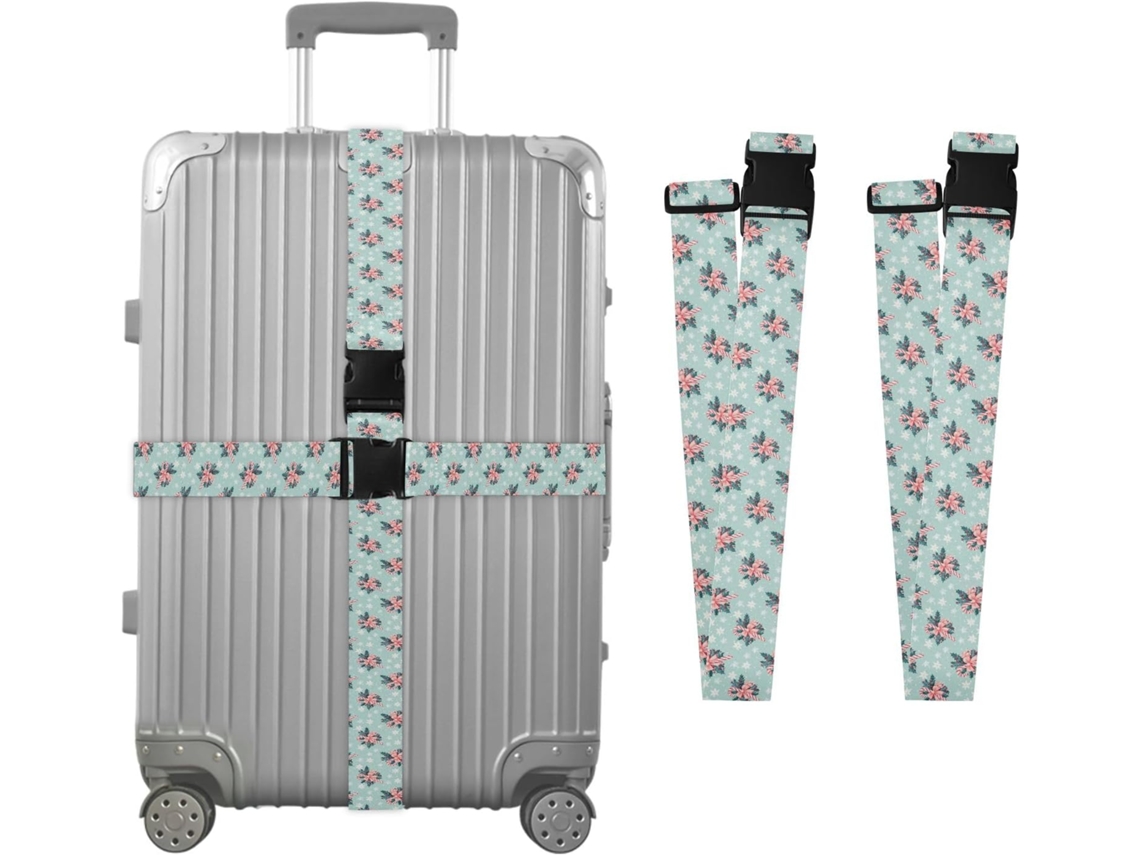 Conjunto De 2-cintas Bagagem Cane Com Estampa Doces, Cintas De Viagem, Acessórios Para Cinto, Conector De Bagagem, Cinto