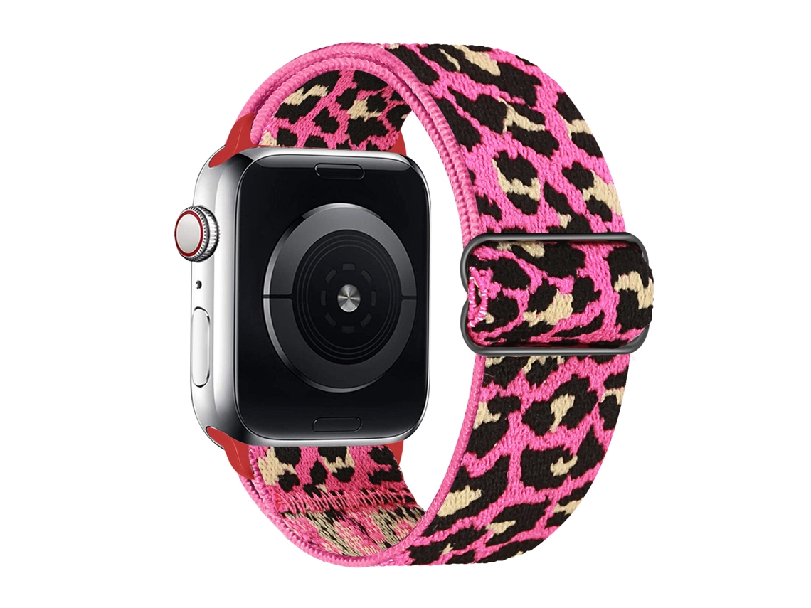 Bracelete Desportiva Elástica Para Apple Watch Series 11/10/9/8/7/6/5/4 Se 3/2/1(42mm,44mm,45mm,45mm) Vermelho Rosado Panoona