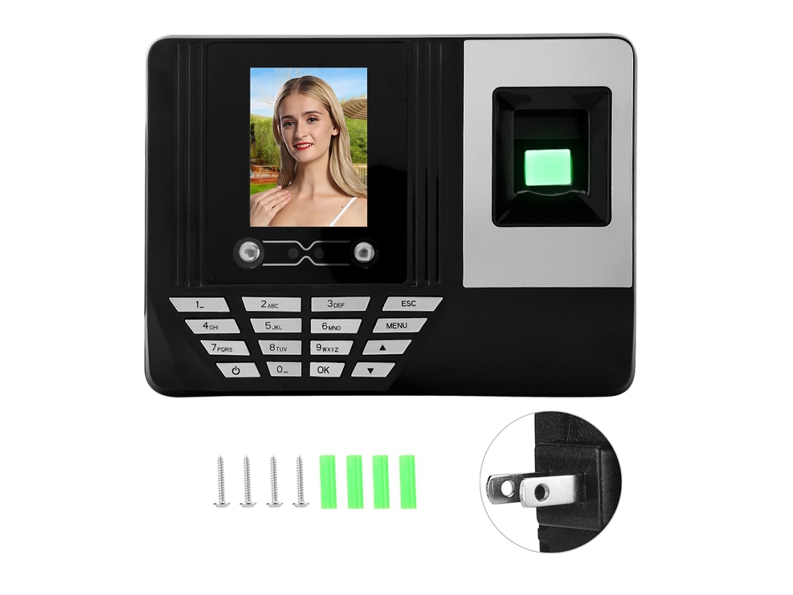 Terminal De Ponto Eletrônico De Reconhecimento Facial E Impressão Digital De 2,8 Polegadas (tela 2,8" + Tensão 110-240v)