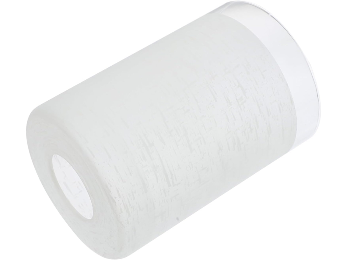 Vidro Cilíndrico Fosco Branco, com Furo Médio Certificado de 4 a 5 Cm, Ideal para Luminárias de Teto e Lustres. SFUSHOS