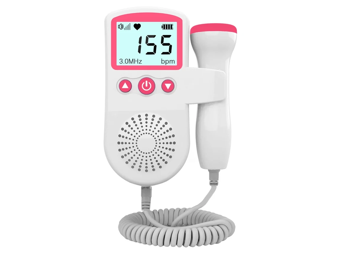 Monitor Fetal Doppler Monitor De Batimentos Cardíacos De Bebê Rosa GERTIZ