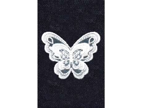 Padrão Renda Borboleta Thermo 01 - 8x8cm - Ki-Sign Branco
