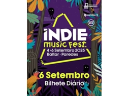 Bilhete INDIE MUSIC FEST - 6 SETEMBRO