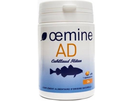 Suplemento Alimentar OEMINE Ad: Vitaminas A E D Do Óleo De Fígado De Alabote E Bacalhau (60 cápsulas)
