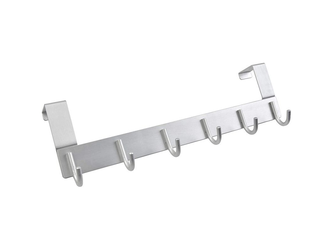 Ganchos de Porta Nova Line com 6 Ganchos Alumínio 40cm S/MARCA