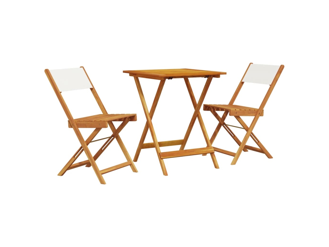 Bistro Set, Bistro Sets Vidaxl Branco Madeira De Acácia (60 X 60 X 75 Cm)