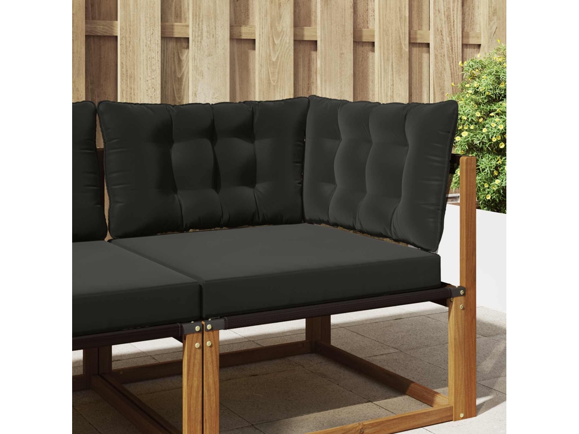 Vidaxl Almofada Para Sofá Externo Poliéster Preto 68,5 X 68,5 Cm