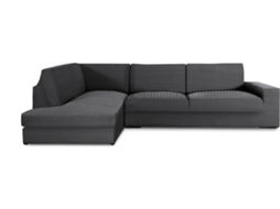 Capa de Chaise Longue de Canto Esquerda EYSA Premium Jaz Tecido Multielástico (500 x 110 x 120 cm - Poliéster e Algodão - Gris Oscuro)