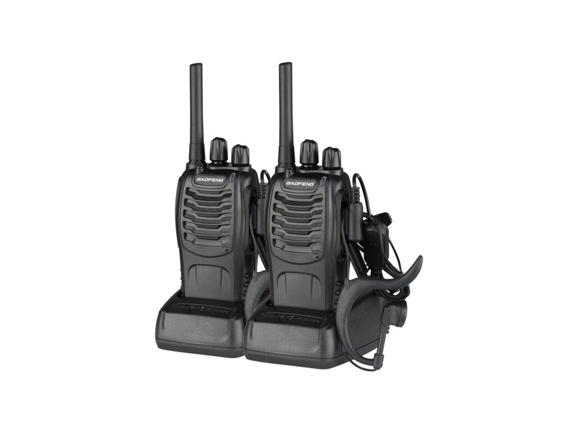 Conjunto De 2 Walkie Talkies Com Bateria De 1500 Mah Rádios Portáteis Bidirecionais Pmr 446 Mhz Ultra Autonomia Klb Brilvibera