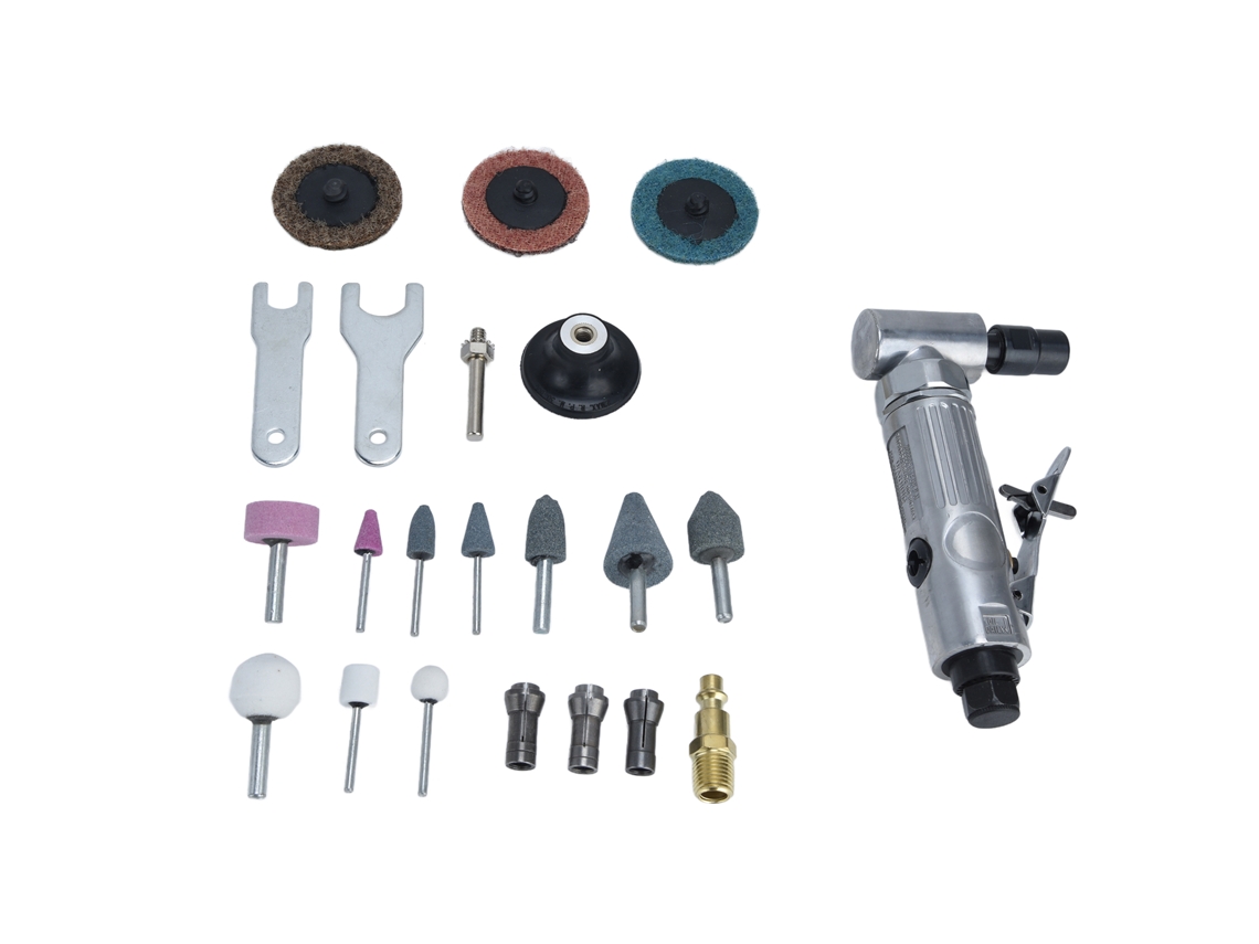 Kit de Ferramenta de Lixadeira Pneumática Angular Mini para Polimento e Gravação