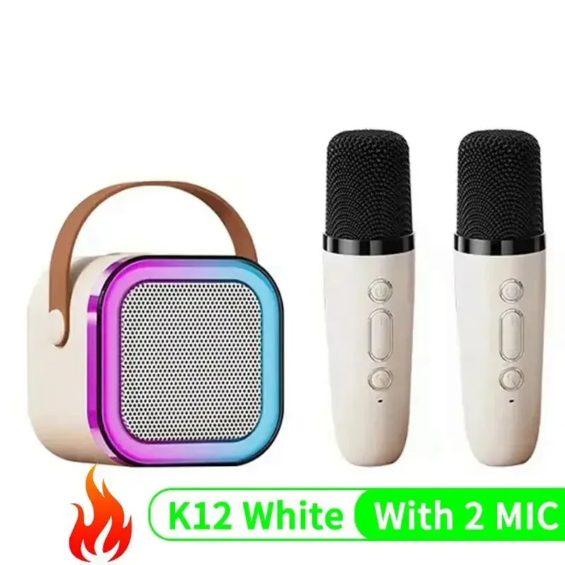 Sistema de som com 2 microfones MDUG Bluetooth 5.3 bege
