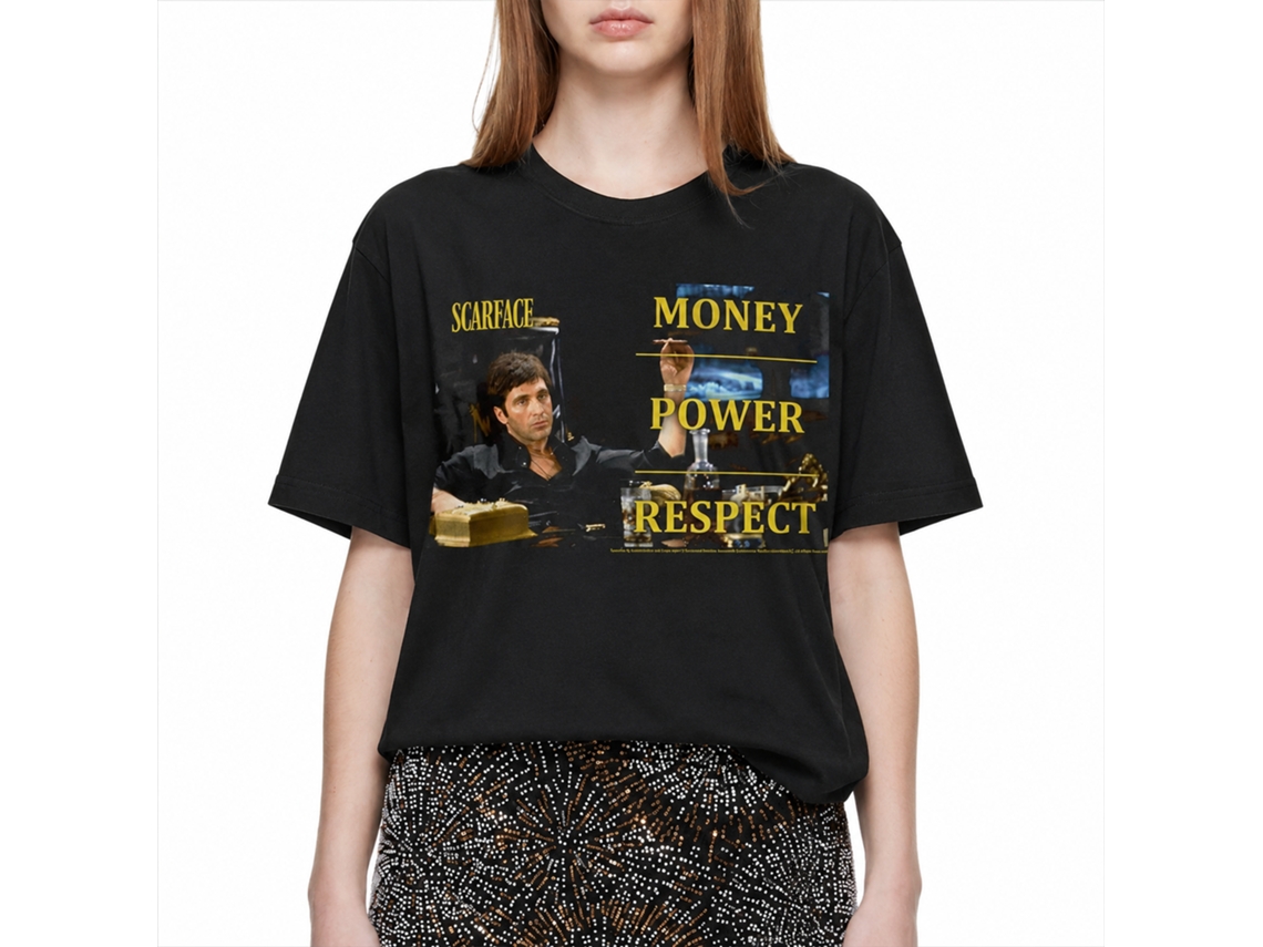 Rockinstone Scarface Movie Monpowres Black Adult T-shirt Size:xl