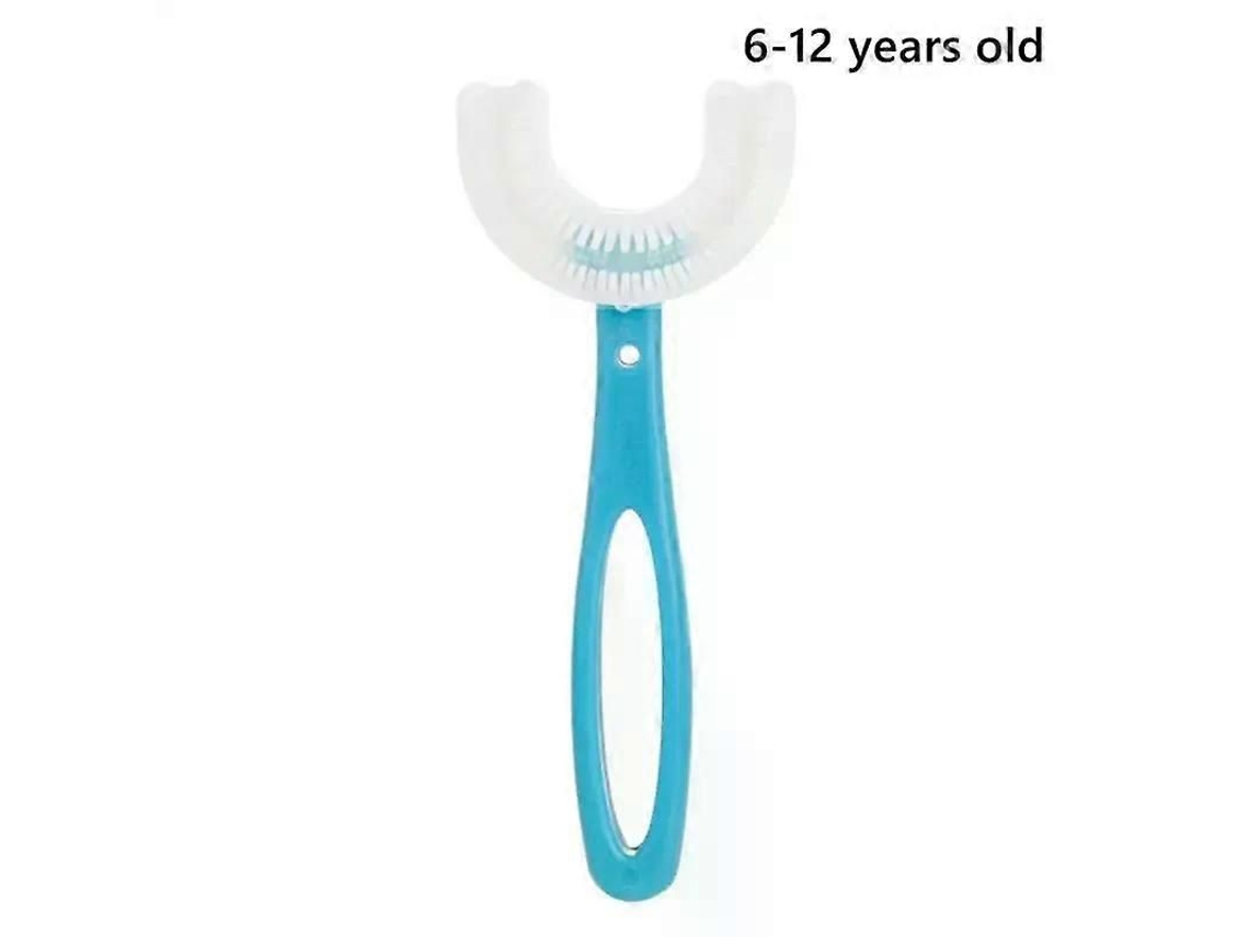 Escova de Dentes para Bebês Crianças 360 Graus em Forma U Limpeza Higiene Bucal D e Silicone Maci GOKOCO