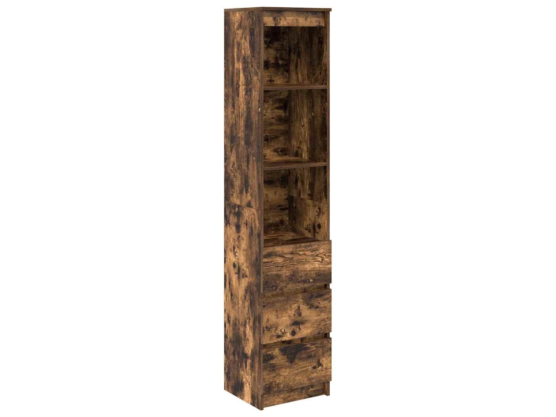 Aparador Alto MAISON EXCLUSIVE Derivados de Madeira Carvalho Fumado (37,5x35x180 cm)