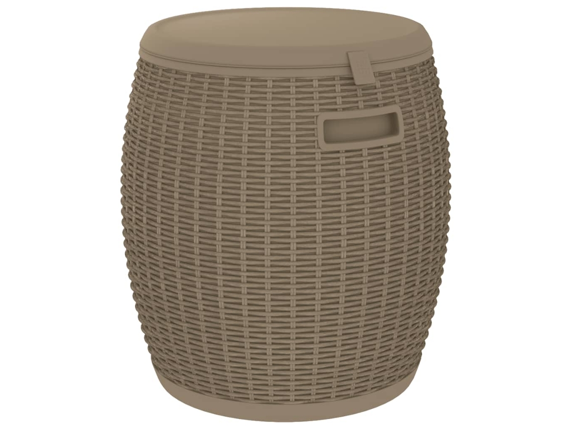Caixa de Armazenamento VIDAXL 3 Em 1 Polipropileno Castanho-Claro (42.5x42.5x44 cm)