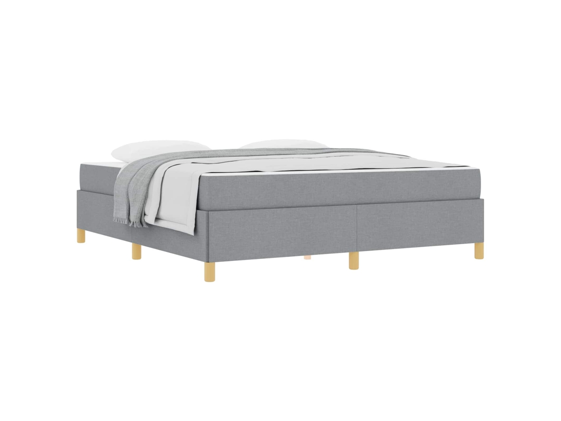 Estrutura da Cama Cinzento claro 180 X 200 Cm Tecido MAISON EXCLUSIVE