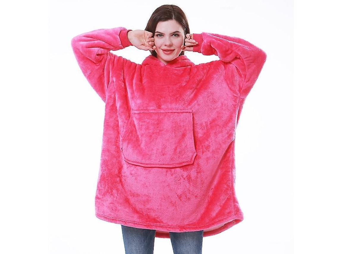 2026 sudadera com Capuz Suave e Quente para Inverno, Manta Oversized Reversível de Pelúcia Coral