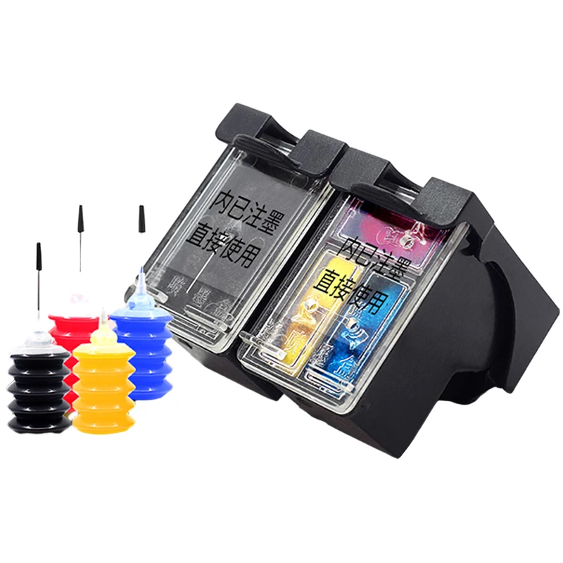 Bk cl ink664 XL 664xl Refillable Ink Cartridge Compatible For Hp664 For Hp Deskjet 1115 2135 3635 2138 3636 3638 4535 4536 4538 4675 4676 MDUG