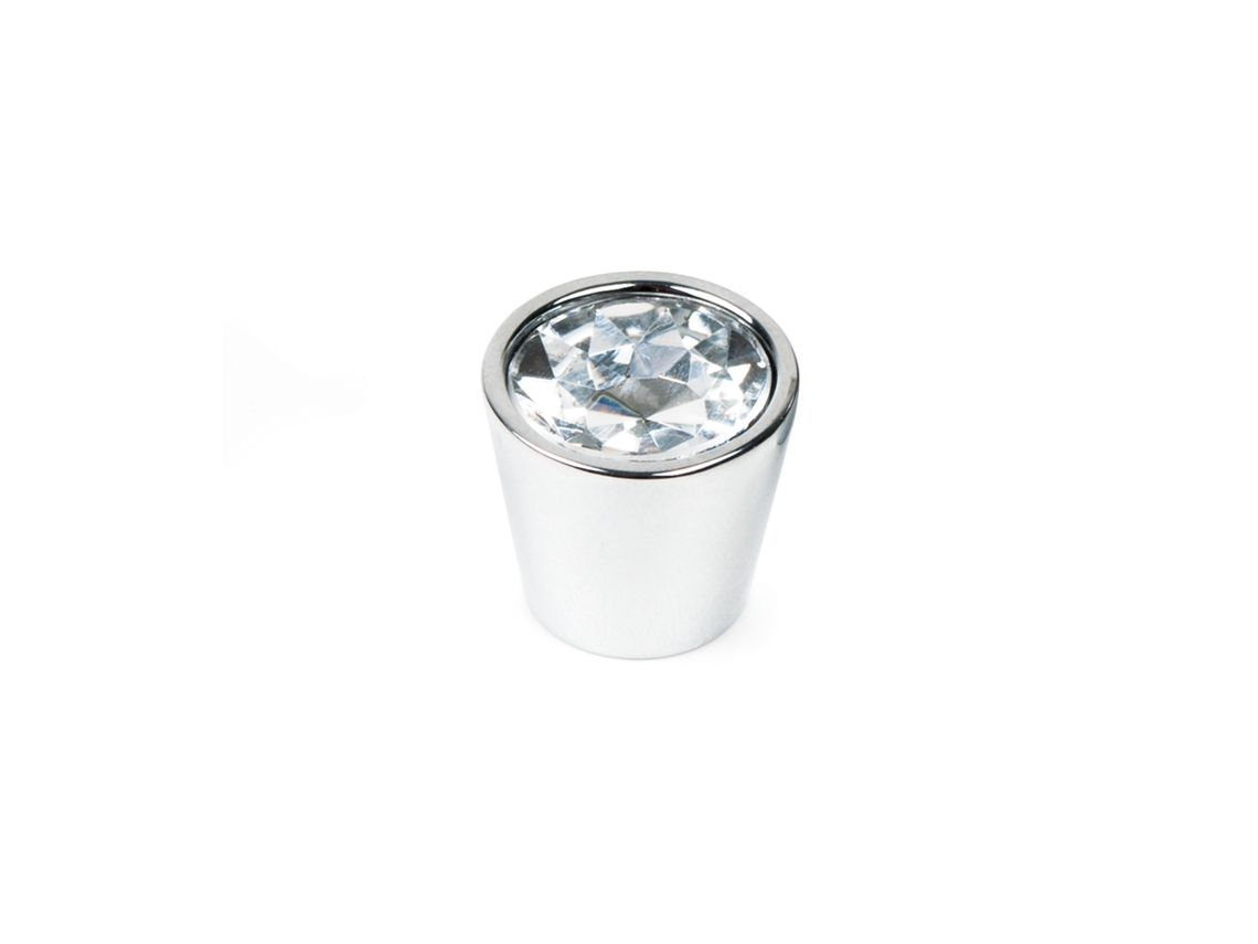 Puxador HARDWAREXCHANGE Cristal, 20mm diâmetro com incrustações de vidro, conjunto de 24