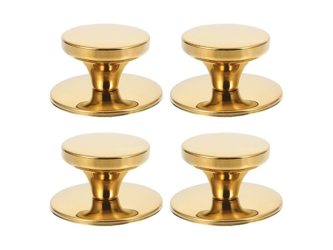 Botão De Tampa De Panela Em Aço Inoxidável Dourado Resistente Ao Calor Universal Prático Para Cozinha